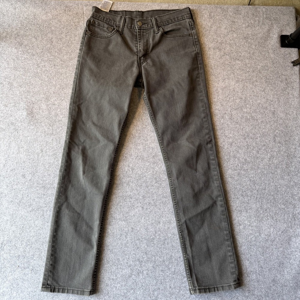 Levis 511 Slim Fit Gray Denim Jeans Mens 30x32 Charcoal Stretch S40196